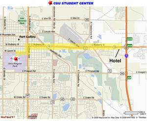 Map to Banquet - Click for larger version